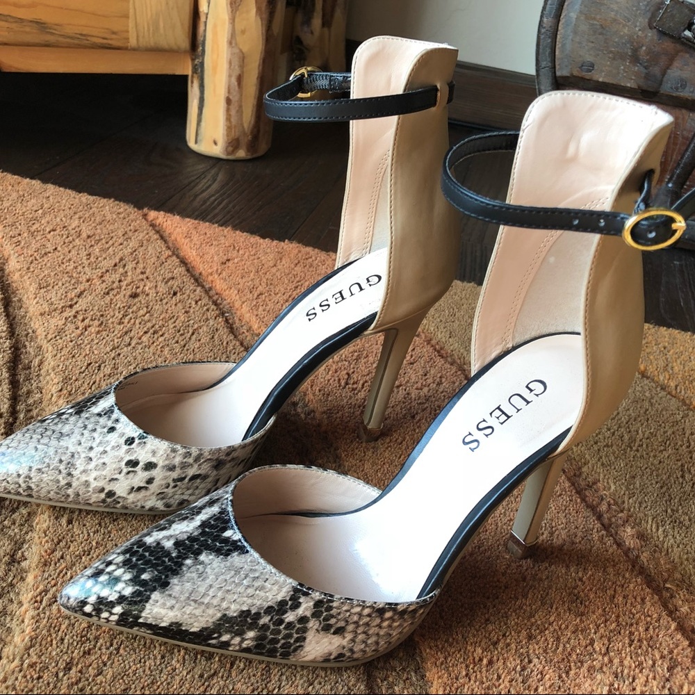 Guess snakeskin stilettos